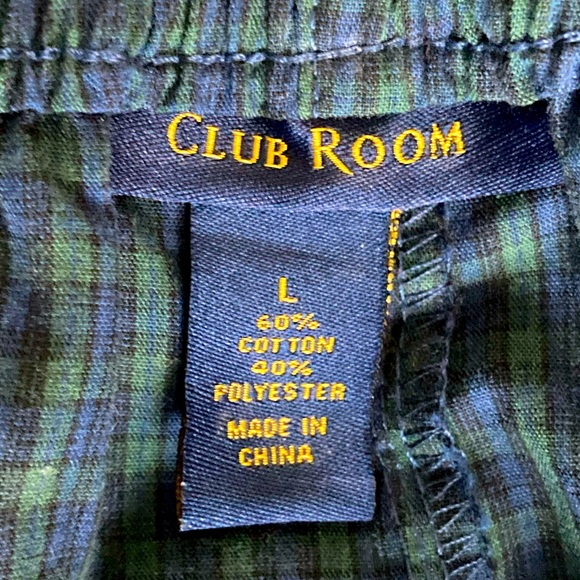 Small Plaid Lounge Pant - Navy & Green by Club Room - Picture 8 of 10
